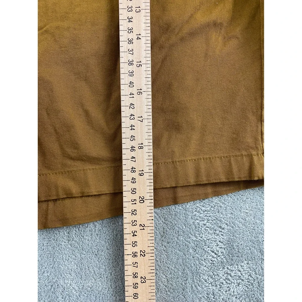 Mens Tobacco Brown Flat Front Chino‎ Shorts Regular Fit Size 39 Casual Summer